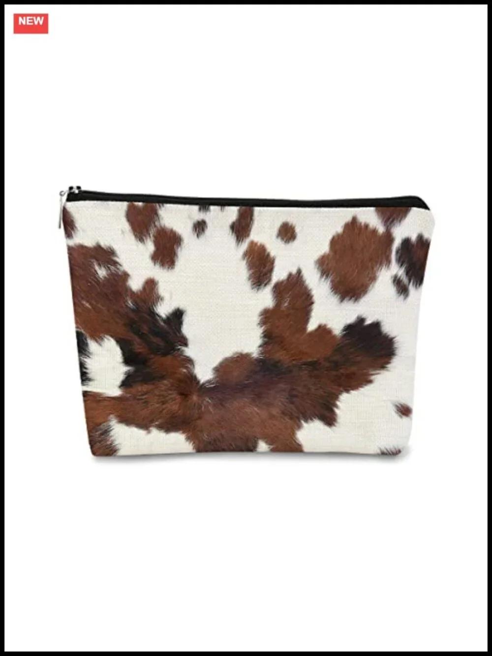 Western Cow Print Makeup Bag Cosmetic Bag Linen